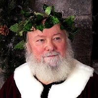 A quiet moment as Father Christmas