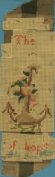Incomplete embroidery bookmark, circa 1875, by Isoda Cooper Rice, Missouri.