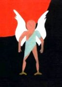 'Bird Man' in oils by Tom Rue, 1973, Lawrenceville, New Jersey.