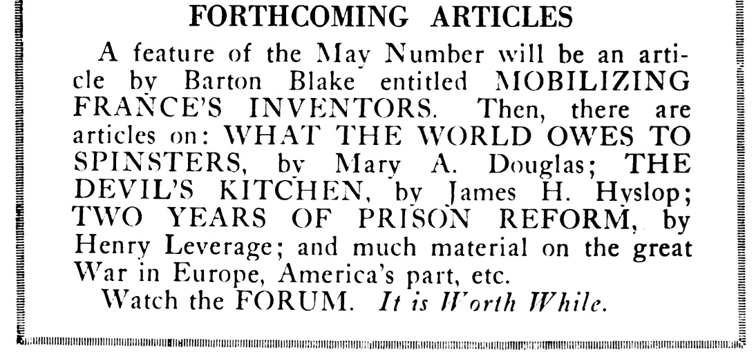 Forthcoming Articles